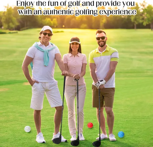 Vista 7 de Realspring Juego de palos de golf ajustables para patio trasero, palos de astillado de plástico, bolas de plástico para exteriores, interiores