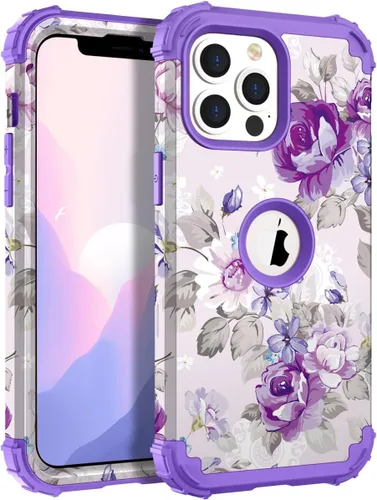 Vista 24 de Hocase Funda para iPhone SE 2022/2020, resistente a prueba de golpes, de plástico duro+goma de silicona, funda protectora híbrida para iPhone SE