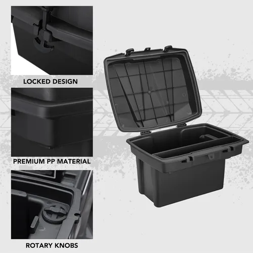 Vista 4 de A & UTV PRO Caja de almacenamiento de cama para Can Am Defender, HD10 HD9 HD8 HD5 Max/Can Am Commander, compatible con accesorios Can-Am Defender