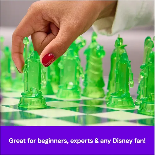 Vista 5 de Spin Master Games, Juego de ajedrez de villanos de Disney para adultos y niños, juega como personajes clásicos de Disney, Úrsula, Jafar, Hades