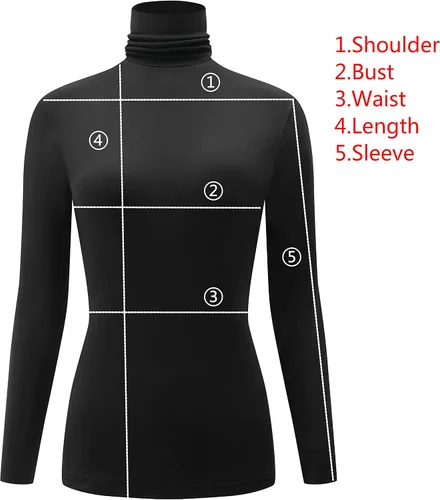 Vista 7 de KLOTHO Camisetas casuales de cuello alto, ligeras, de manga larga, suaves, térmicas para mujer