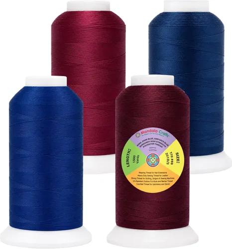 Vista 69 de Mandala Crafts Airforce Blue Tex 70 - Hilo de poliéster para tapicería Fuerza Aérea