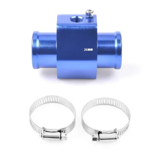 Vista 11 de Adaptador de abrazadera para sensor de temperatura de agua de aluminio, tubo de unión de temperatura de agua, medidor de temperatura, abrazaderas