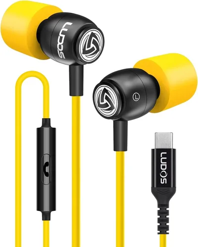 Vista 35 de Auriculares con cable Ludos Clamor, auriculares intraaurales, 5 años de garantía, auriculares con micrófono, auriculares con aislamiento de ruido