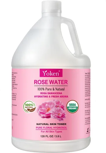 Vista 9 de Yoken Spray de agua de rosas orgánica de 8 onzas, niebla facial orgánica USDA, sin alcohol