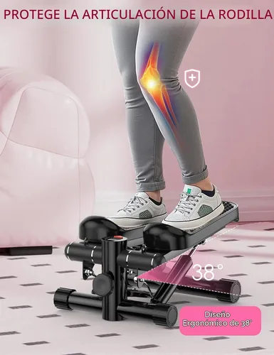 Vista 4 de Steppers for Exercise at Home, KitGody Mini Stepper with Resistance Bands, Portable Stair Stepper for Home 330LBS Capacity, Adjustable Height