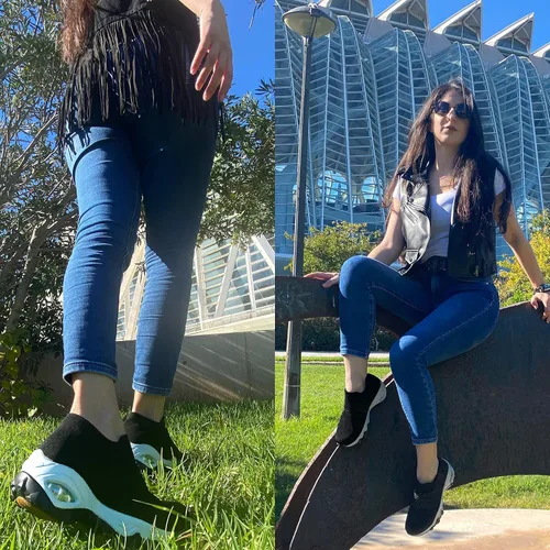 Vista 8 de ENOSKY Zapatos anchos para mujer, zapatos antideslizantes para mujer, zapatos de soporte de arco para mujer, zapatos deportivos hipersuaves