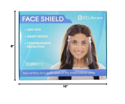 Vista 7 de [O2 Lifecare] Paquete de 3 protectores faciales reutilizables