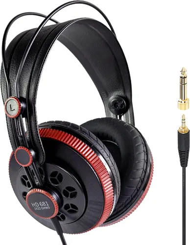 Vista 9 de Superlux HD 681 Dynamic semi-abierto – audífonos. For musicians, gamers and home-studio creators; 50mm neodymium drivers, wide 10Hz–30kHz response