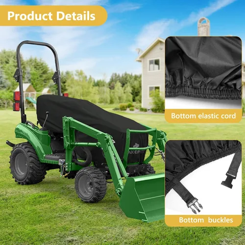 Vista 3 de AKEfit Cubierta de Tractor, Cubiertas de Tractor Impermeables de Servicio Pesado, 420D Oxford Impermeable, A Prueba de Polvo, Protección UV Cubierta