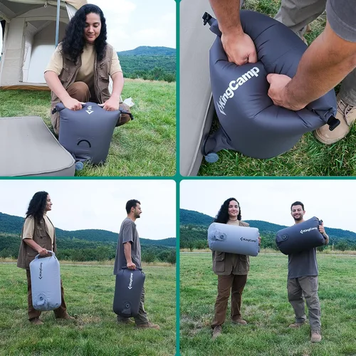 Vista 6 de KingCamp Bolsa de bomba de aire, bolsa de compresión enrollable ultraligera, multiusos, impermeable, para exteriores, bolsa de almacenamiento