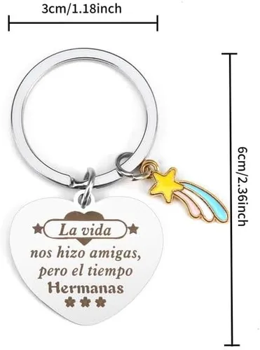 Vista 2 de Llavero de amistad, regalos de Amiga para mujer, mejor amiga, regalos de cumpleaños para mujeres, amigas, regalos de amistad para mujeres, amigos
