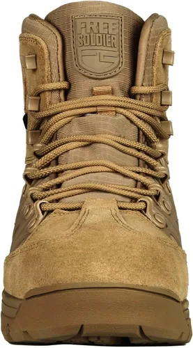 Vista 2 de FREE SOLDIER Men's Waterproof Military Work Boots Tactical Hiking Boots Combat Boots
