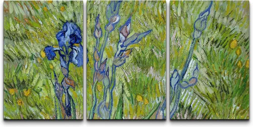 Vista 140 de wall26 Lienzo enmarcado para pared, juego de arte con flores de almendra de Vincent Van Gogh, naturaleza, ilustraciones de área silvestre, bellas