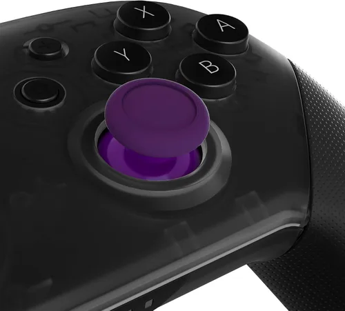 Vista 2 de eXtremeRate Palillos de mando 3D de repuesto color morado palillos de pulgar analógicos con destornillador cruzado para mando Nintendo Switch Pro