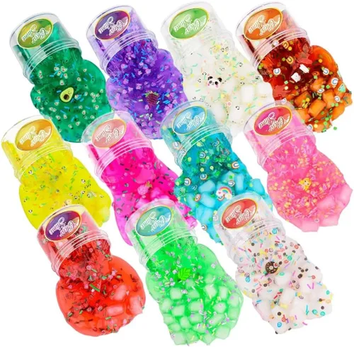 Vista 2 de Paquete de 11 cubos de gelatina transparentes para niños, recuerdos de fiesta, cubo de gelatina, paquete de 11 juguetes de Pascua y Navidad