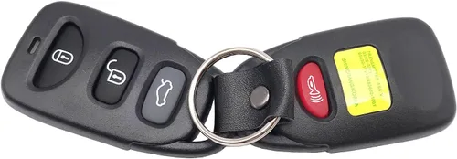 Vista 2 de Funda de llavero de entrada sin llave compatible con Hyundai Elantra 2007-2010 2006-2010 Sonata Tucson para Kia 4 botones (1)