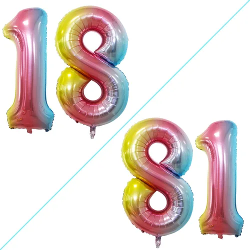 Vista 244 de Goer, conjunto de globos de papel aluminio para decoraciones de cumpleaños, globos de las letras de feliz cumpleaños y de números Oro