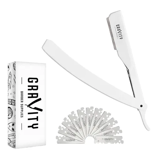 Vista 19 de Kit de afeitado manual GRAVITY RAZORS Profesional – Exposición Ultra, Incluye 10 Hojas Premium, 2mm Expuestas, Negro Mate Professional