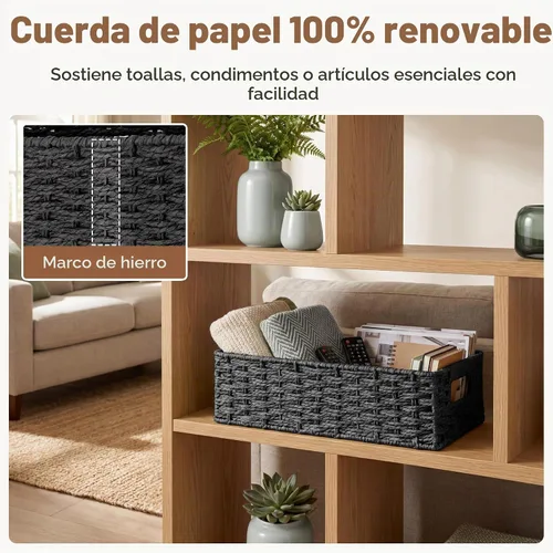 Vista 4 de StorageWorks Cesta de inodoro, organizador de cesta de baño, color negro