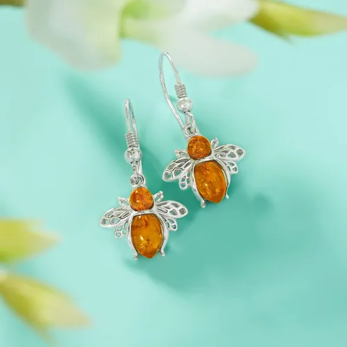 Vista 4 de Ross-Simons Bumblebee Earrings in Sterling Silver
