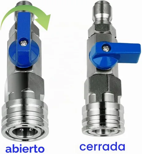 Vista 2 de Kit de válvula de bola de lavadora de alta presión 3/8 NPT conector rápido 4500 PSI para manguera de lavadora eléctrica