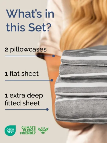 Vista 405 de Extra Deep Twin XL Sheet Set - 3 Piece College Dorm Room - White 01-Blanco