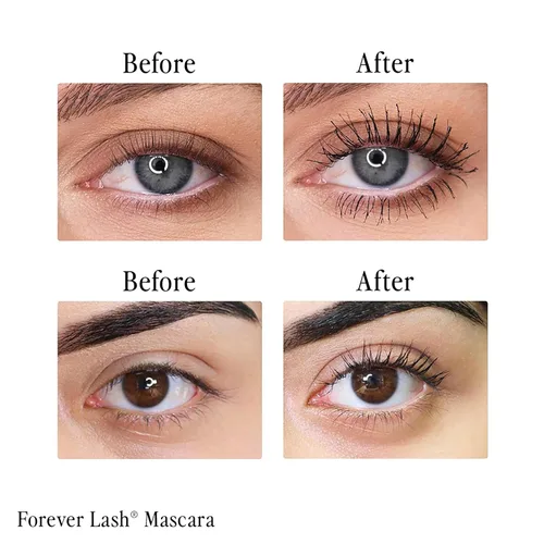 Vista 2 de Billion Dollar Beauty Forever - Máscara de pestañas de tubo negro para una longitud y volumen extremos, fórmula impermeable a prueba de manchas