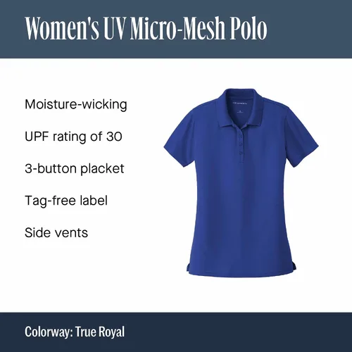 Vista 5 de Port Authority Polo de micromalla UV Dry Zone para mujer