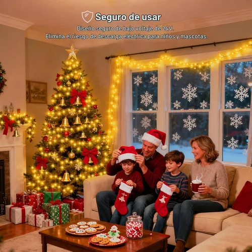 Vista 5 de echosari Guirnalda de 400 Luces LED de Navidad Conectables, Luces de Cadena Extra Largas de 66 Pies para Exteriores Conectables de Extremo a Extremo