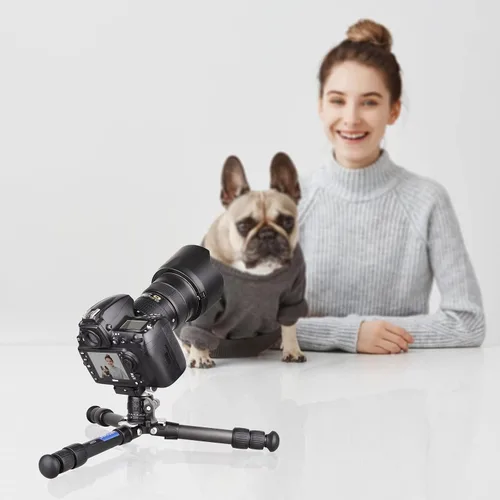 Vista 7 de ARTCISE Trípode de fibra de carbono - Escritorio portátil compacto ligero para cámara DSLR videocámara, carga máxima de 22 libras/22.0 lbs