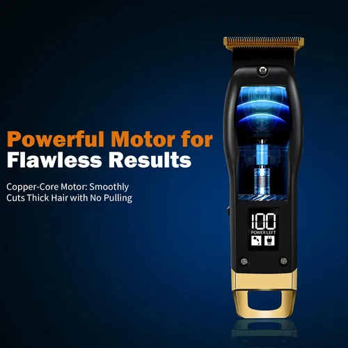Vista 11 de Recortador de Barba Elehomyou para Hombres - Recortadores de Pelo y Navaja Recargables para Hombres, Cortapelos Inalámbrico para Rostro, Cuello