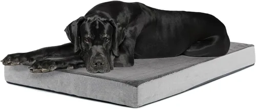Vista 15 de Barkbox; cama para perro con plataforma de espuma viscoelástica, colchón de felpa para alivio ortopédico de articulaciones, lavable a máquina
