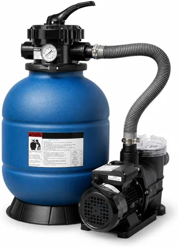 Vista 7 de XtremepowerUS Bomba de piscina con filtro de arena de 13 pulgadas, 3/4 HP, 2,400 GPH, enchufe temporizador GFCI incluido, válvula multipuerto, juego