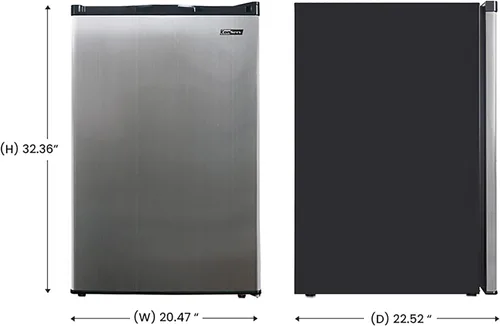 Vista 4 de EQUATOR ADVANCED Appliances Conserv 3 pies cúbicos Midi congelador vertical, inoxidable