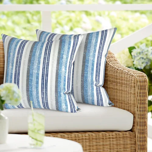 Vista 52 de DYTXIII Paquete de 2 almohadas lumbares impermeables para exteriores con rellenos, 12 x 20 pulgadas, almohada decorativa rectangular para patio