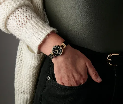 Vista 6 de Anne Klein Reloj con correa de cuero para mujer