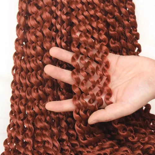 Vista 7 de Mechones de cabello muy rizados de material sintético, extensiones para unir con ganchillo