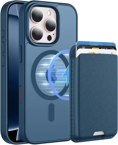 Vista 48 de Funda magnética para iPhone 12 Pro Max, cartera magnética desmontable con soporte para tarjetas, [compatible con MagSafe] grado militar, a prueba