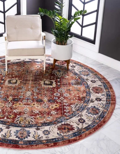 Vista 15 de Unique Loom Utopia Collection - Alfombra tradicional clásica de inspiración vintage con tonos cálidos