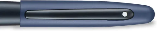 Vista 4 de Sheaffer VFM - Pluma estilográfica E9429 azul mate con bordes negros con PVD, punta mediana con convertidor, pluma estilográfica prémium