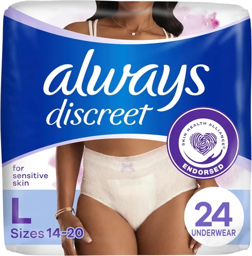 Vista 11 de Always Discreet Ropa interior para pieles sensibles, protección de la piel cuatro veces, dermatológicamente probada, sin fragancia, máxima