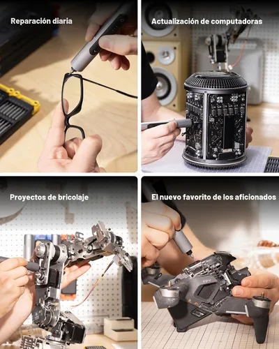 Vista 2 de HOTO SNAPBLOQ - Kit de herramientas maestro 3 en 1 para bricolaje y reparación, motor sin escobillas, sistema de fijación magnética, 114 accesorios