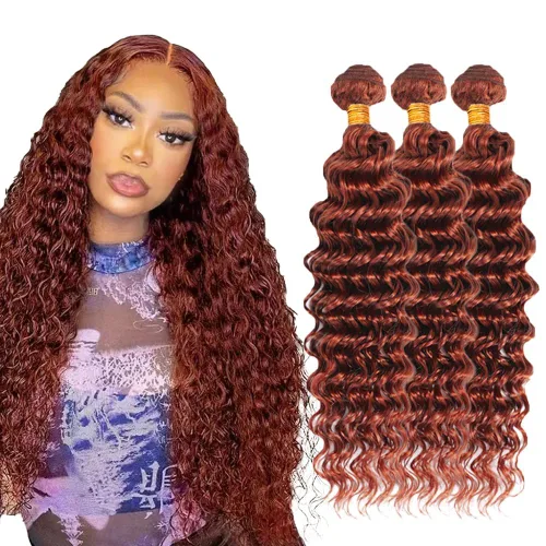 Vista 134 de Color 30 paquetes de cabello humano marrón onda del cuerpo paquetes 8 10 12 pulgadas brasileño virgen Remy extensiones de cabello humano doble trama