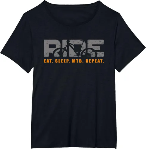 Vista 35 de Bicicleta de montaña - Camiseta MTB vintage Negro