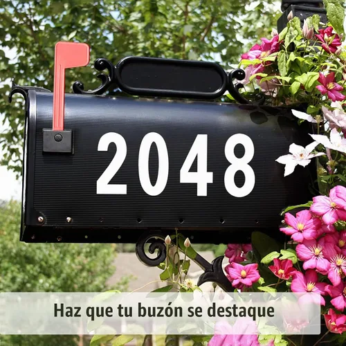 Vista 4 de Números reflectantes para buzón para exteriores – 30 calcomanías impermeables para números de buzón, grandes de 3 pulgadas, autoadhesivos, números