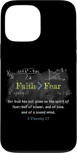 Vista 24 de Faith > Fear 2 Timothy 1:7 Christian Verse Math Equation Case for iPhone 17