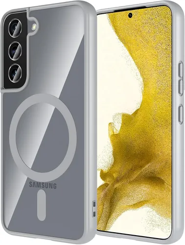 Vista 18 de Hensinple Funda Magnética para Samsung Galaxy S22, Funda para Teléfono Galaxy S22 [Compatible con MagSafe], Cubierta Magnética Transparente