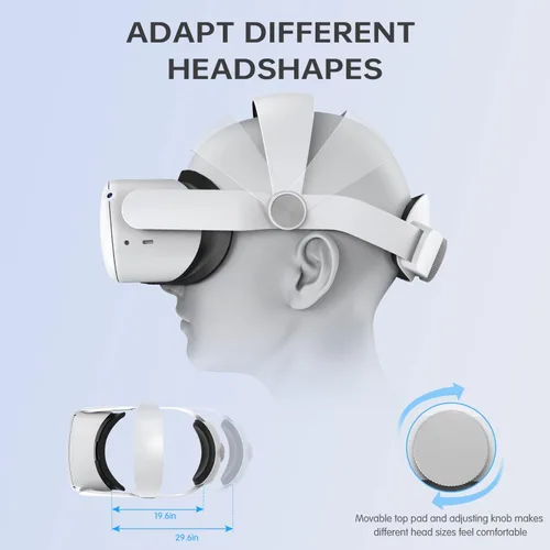 Vista 5 de Accesorios de correa para la cabeza compatibles con Quest2 WinDrogon 27 en forma de arco para OculusMeta Quest 2 Reemplazo para correa Elite
