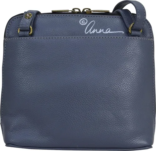 Vista 2 de Anna by Anuschka Bolso cruzado pequeño con cremallera para mujer pintada a mano
